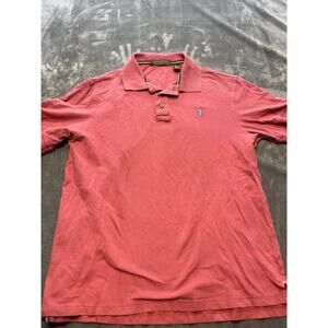Tori Richard Honolulu Polo Short Sleeve‎ Shirt Pink Mens Size M coral